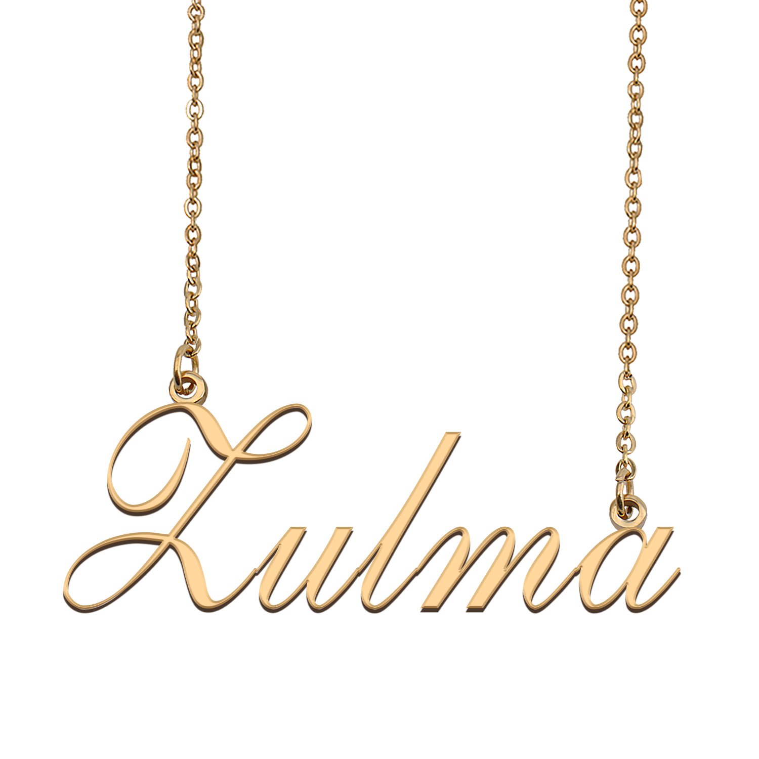 Custom Personalized Name Necklace in Golden Silver for Women Zulma