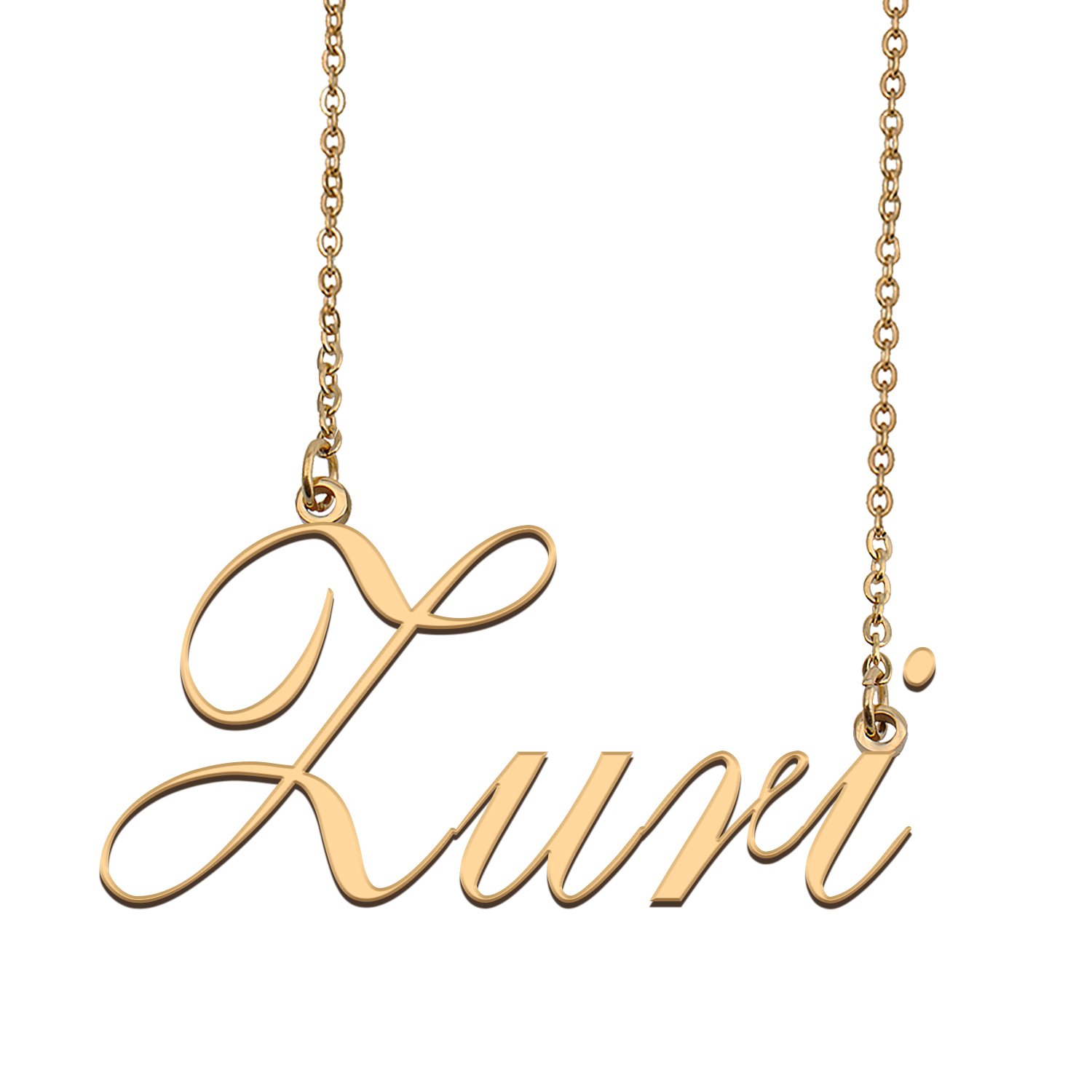 Custom Personalized Name Necklace in Golden Silver for Women Zuri
