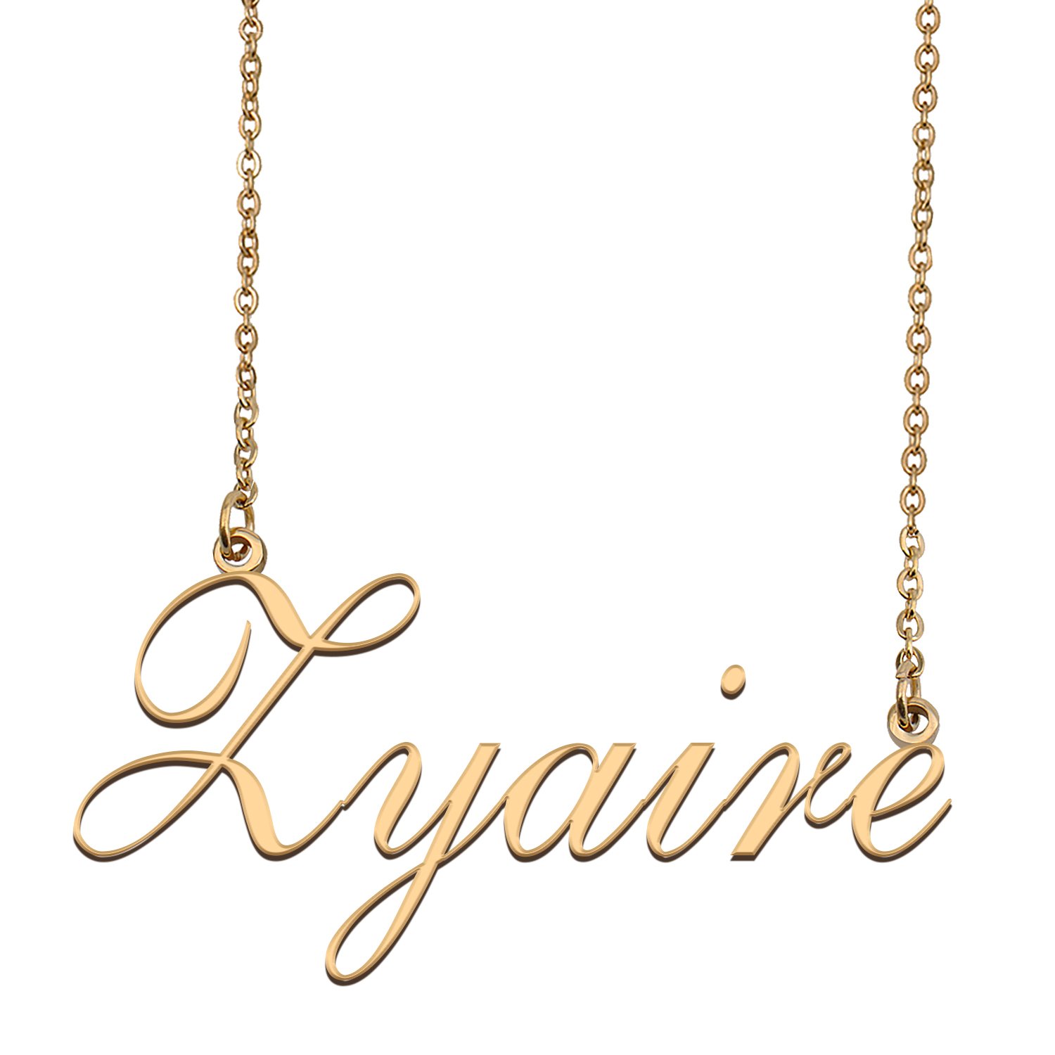 Custom Personalized Name Necklace in Golden Silver for Women Zyaire