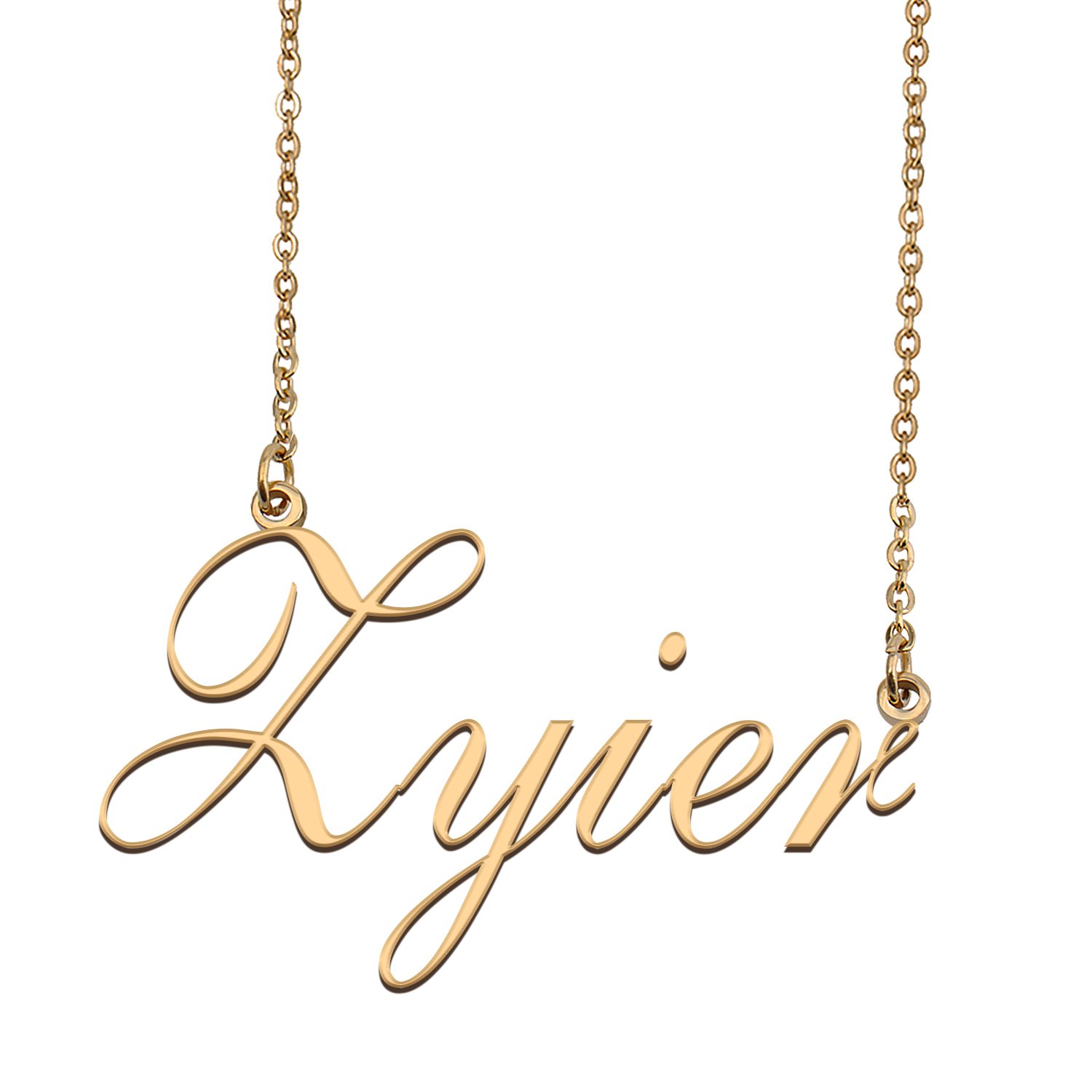 Custom Personalized Name Necklace in Golden Silver for Women Zyier