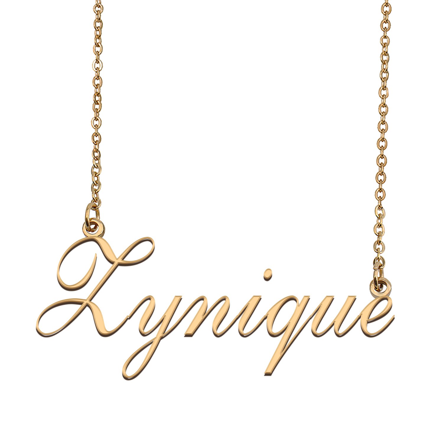 Custom Personalized Name Necklace in Golden Silver for Women Zynique