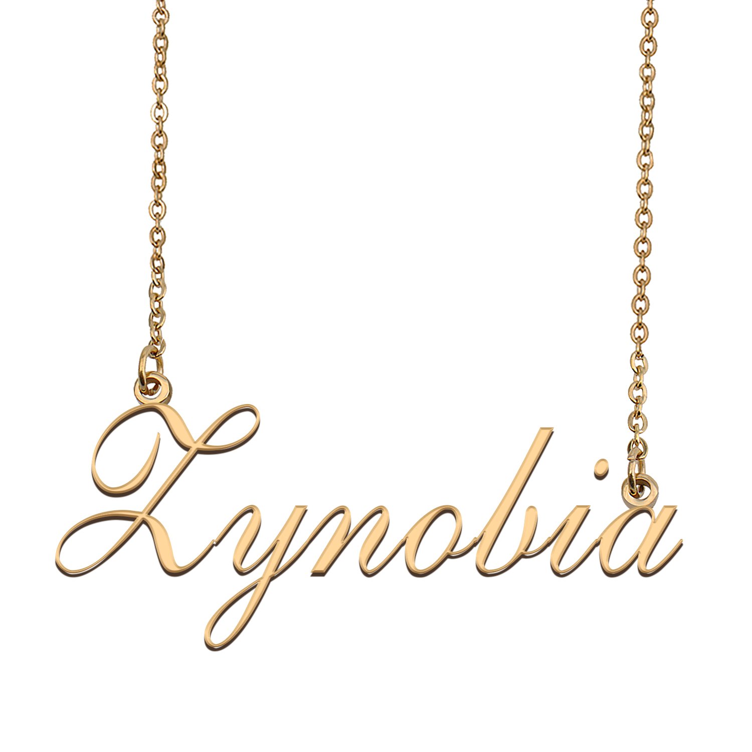 Custom Personalized Name Necklace in Golden Silver for Women Zynobia