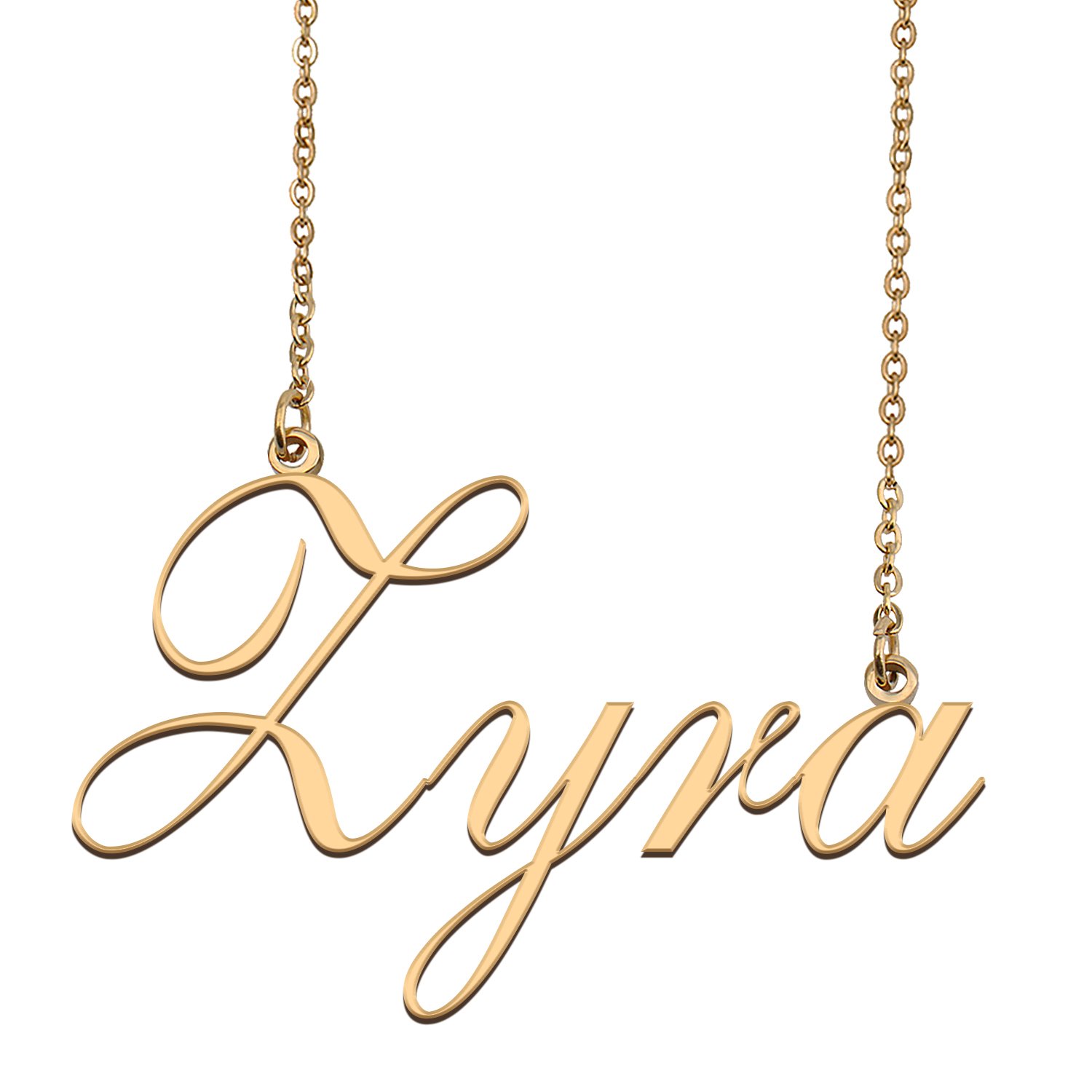 Custom Personalized Name Necklace in Golden Silver for Women Zyra