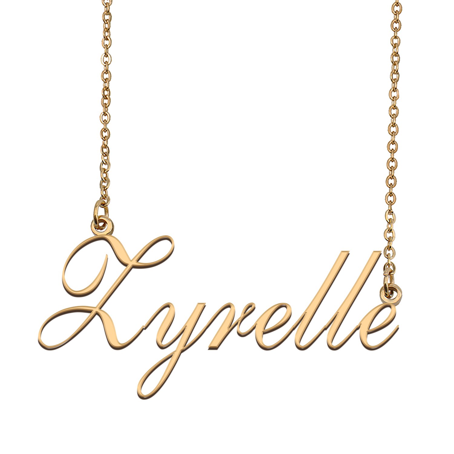 Custom Personalized Name Necklace in Golden Silver for Women Zyrelle