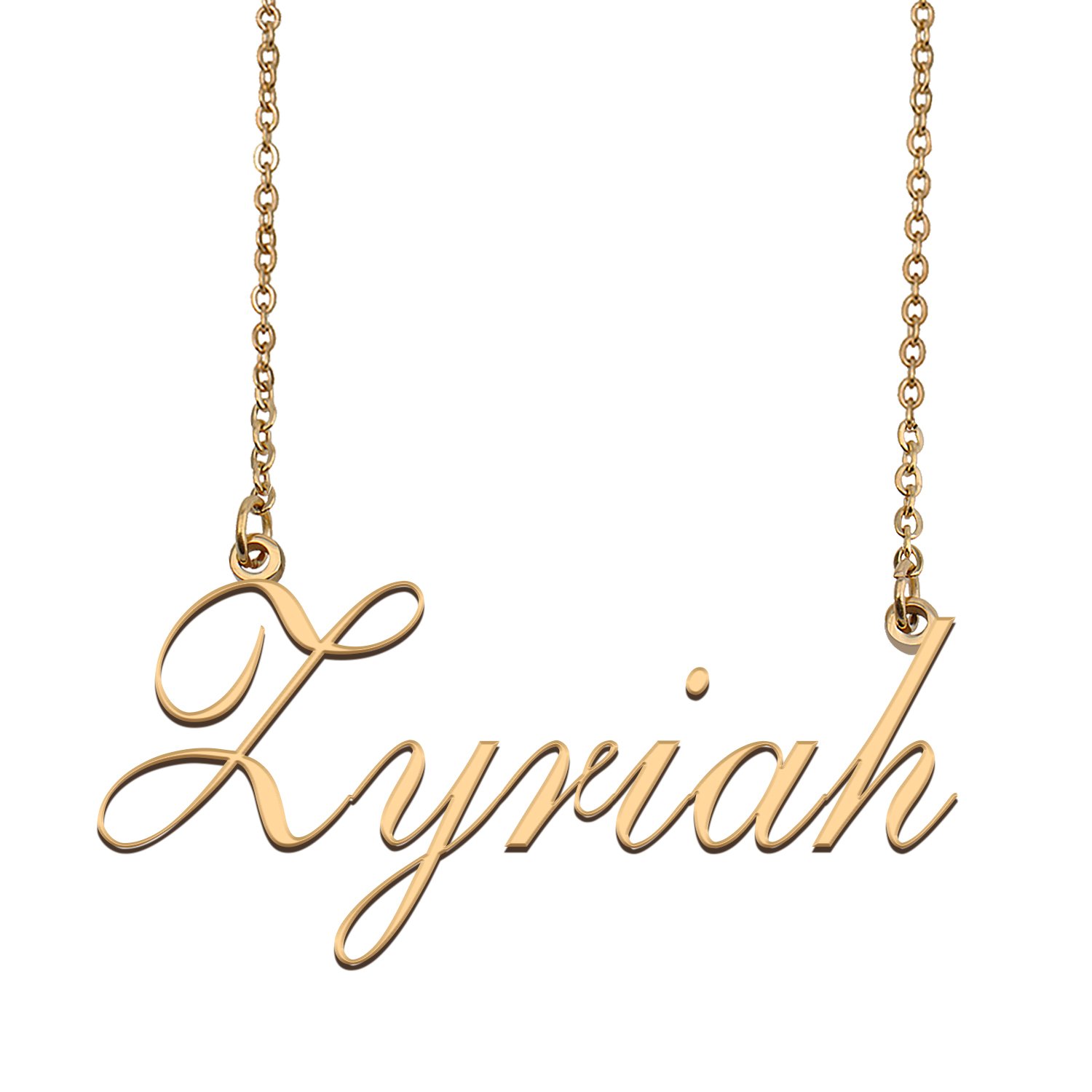 Custom Personalized Name Necklace in Golden Silver for Women Zyriah