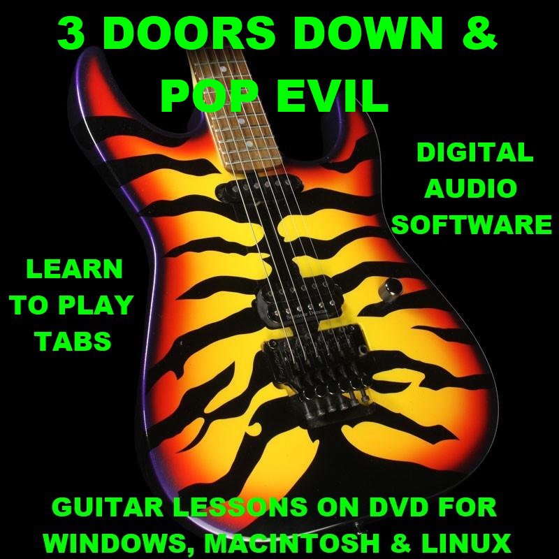 3 Doors Down Guitar TAB Lesson CD 299 TABS 20 Backing Tracks + BONUS Pop Evil