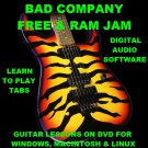 Bad Company Guitar TAB Lesson CD 271 TABS 18 BTs + HUGE MEGA BONUS Free Ram Jam