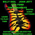 Billy Idol Joan Jett Lita Ford The Runaways Guitar TAB Lesson CD 243 TABS 31 BTs