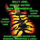 Billy Joel Hall and Oates Rick Springfield Guitar TAB Lesson CD 338 TABS 54 BTs