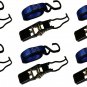 6 Packs Ratchet Tie Down Strap-1 in. x 10 ft. 1500 lbs. Bright Blue Straps (U1003-6)
