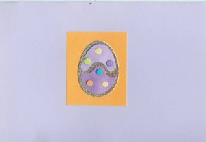 Easter Egg on Lavender Card