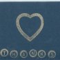 Silver Heart Thank You Card