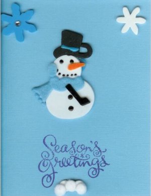 Snowman Season's Greetings Card
