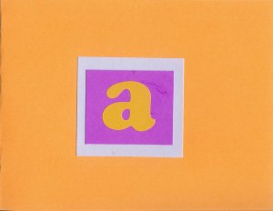 Custom Initial "A" Card-Orange