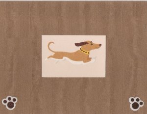 Dachsund Mania Card-Dark Brown