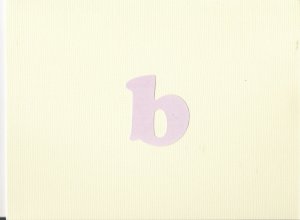 Initial "B" Card-Pale Yellow & Lavendar