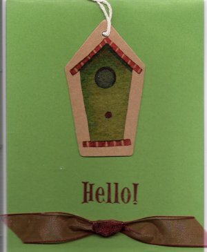 Birdhouse Hello Card
