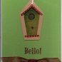 Birdhouse Hello Card