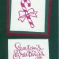 12 Candy Cane Season's Greetings Cards