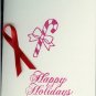 12 Candy Cane Happy Holidays Cards