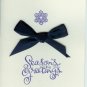 12 Snowflake & Ribbon Season's Greetings Cards