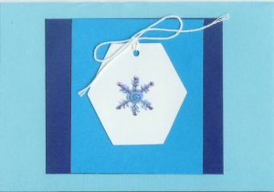 6 Glittery Snowflake Gift Tag Cards