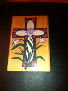 Easter Cross Rubber Stamp