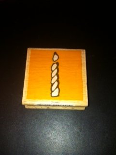 Candle Rubber Stamp