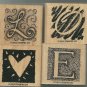 Stampin Up Rubber Stamp Set Letters of Love--Retired