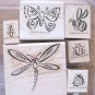Stampin Up Bunch O Bugs Stamp Set--6 Pieces