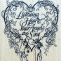 Rubber Stamp LISTENING HEARTS HEAR ANGELS SING Cherub Heart