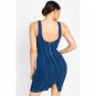 Scoop neck denim mini dress