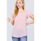 Cap sleeve woven top
