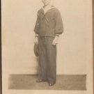 Postcard Young Man Navy Outfit  Writing On Back -Leanard Beekham 1917