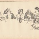 Vintage Art Print The Gibson Girl-Mrs. Katcham Prides Herself - Circa 1907-G-17