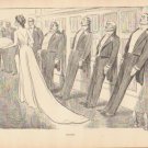 Vintage Art Print The Gibson Girl-Frozen - Circa 1907 --G-23