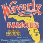 LOT of 10 Same Original Waverly Famous Vintage Orange Crate Label Waverly, FL.
