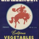 LOT of 10 all the Same Original Challenger Vegetables Crate Label Bucking Horse