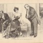 Vintage Art Print The Gibson Girl- Mr. Waddles Arrives Late Circa 1907 --G-37