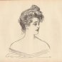 Vintage Art Print The Gibson Girl- Mr. Waddles Arrives Late Circa 1907 --G-37