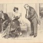 Vintage Art Print The Gibson Girl- Mr. Waddles Arrives Late Circa 1907 --G-37