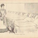 Vintage Art Print The Gibson Girl- She Becomes A Trained Nurse Circa 1907 --G-39