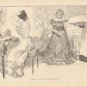 Vintage Art Print The Gibson Girl-A Message - Circa 1907 --G-11