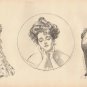 Vintage Art Print The Gibson Girl - She Is The Subject - Circa 1907 --G-13