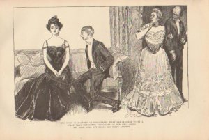 Vintage Art Print The Gibson Girl-Mrs. Diggs Circa 1907 --G-15
