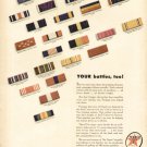 1940s Texaco Air and Oil Company- WW11 Battle Ribbon Print Ad -tva1492