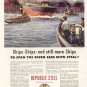 1941 Republic Steel America Building Ships Advertising Print Ad-tva1476