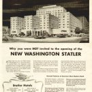 1943 New Washington D.C. Statler Hotels Advertising Print Ad-Building-tva1471