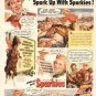 1940s Gene Autry Cowboy Horse Sparkies Cereal Advertising Print Ad tva1487