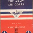 Vintage Sheet Music The Army Air Corps Song  1939